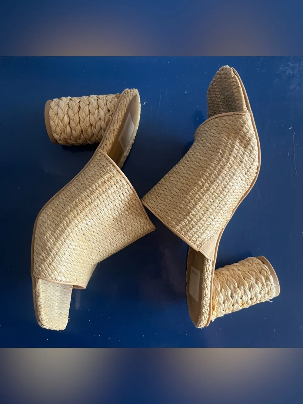 Dolce Vita Joclyn Lt Natural Raffia Wedges size 8.5